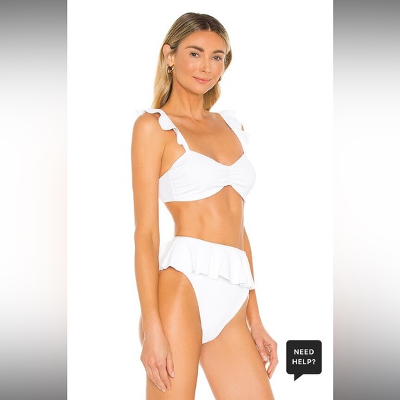 Beach Riot White Ruffle Bikini - Picture 2 of 8
